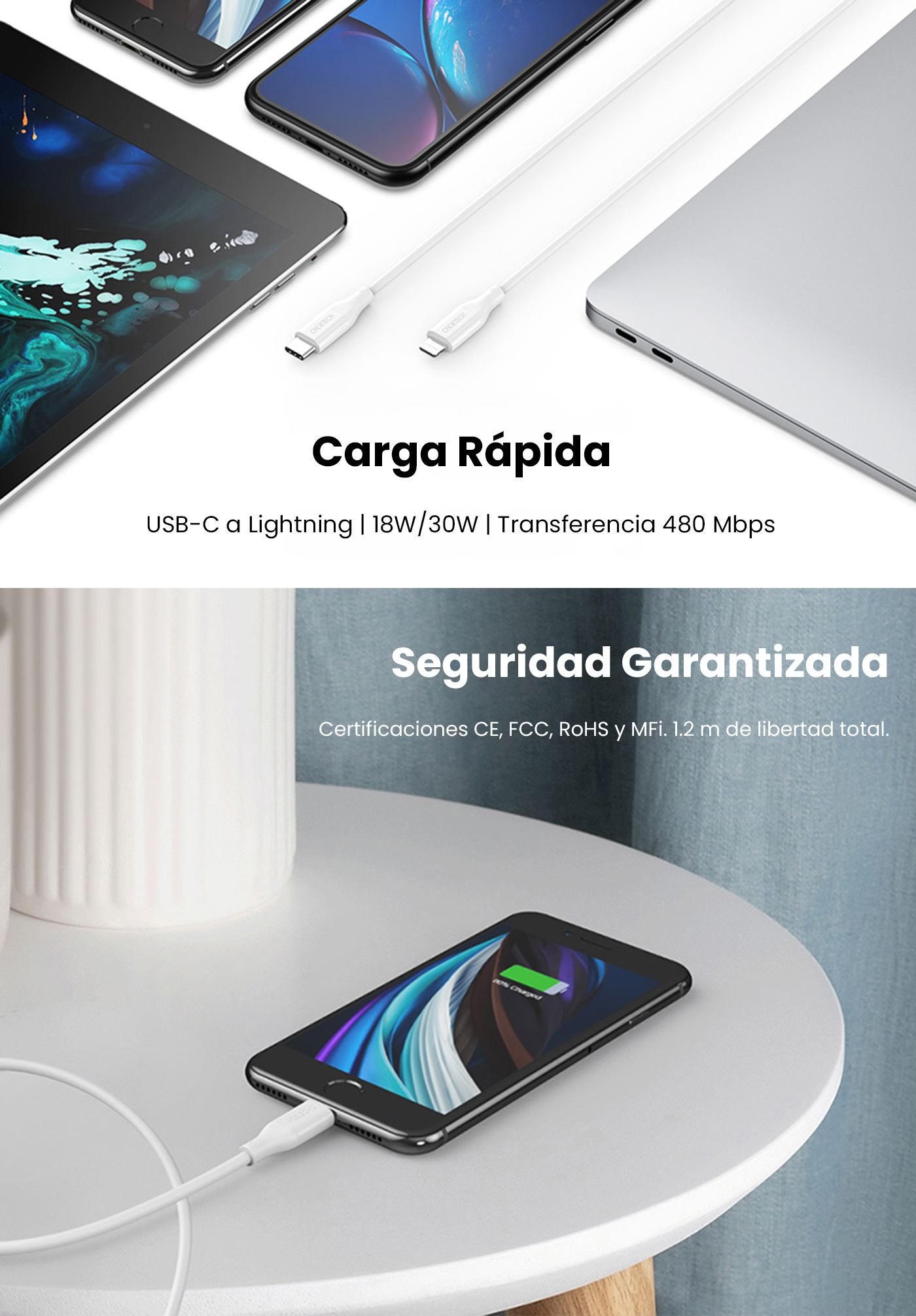 Cable USB-C a Lightning IP0040