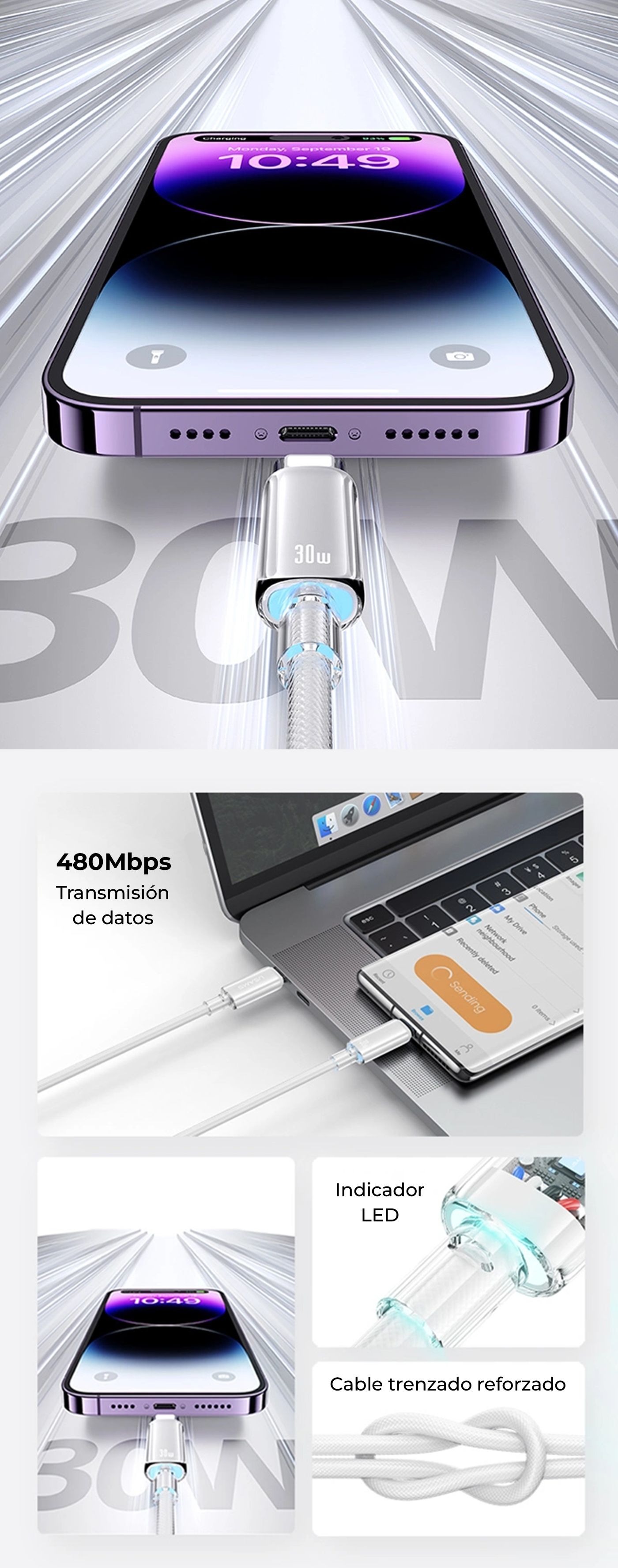Banner Cable USB-C a Lightning US-SJ659