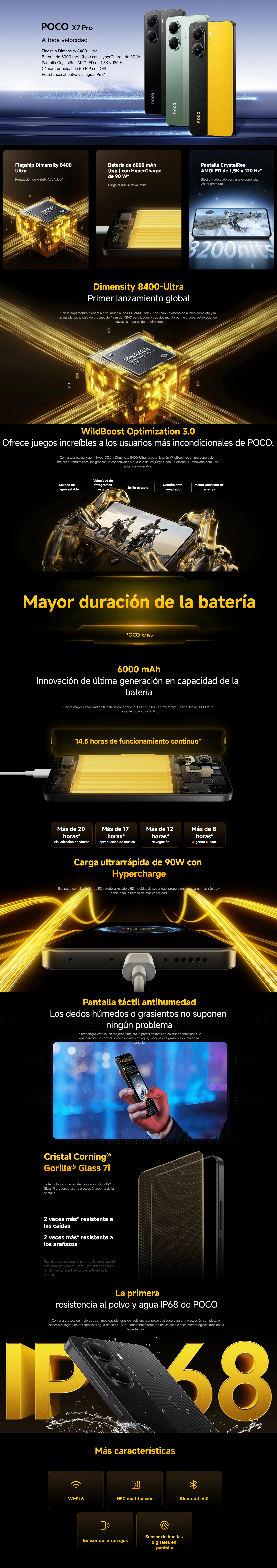 Xiaomi POCO X7 Pro 5G Negro