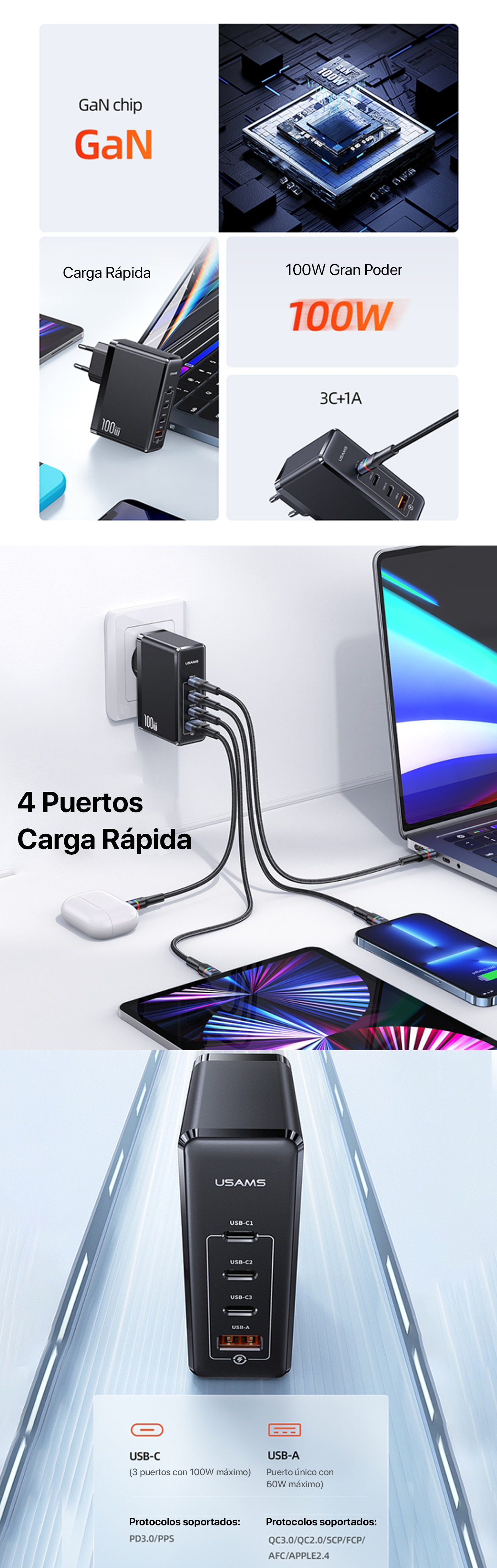 Cargador Rápido US-CC163