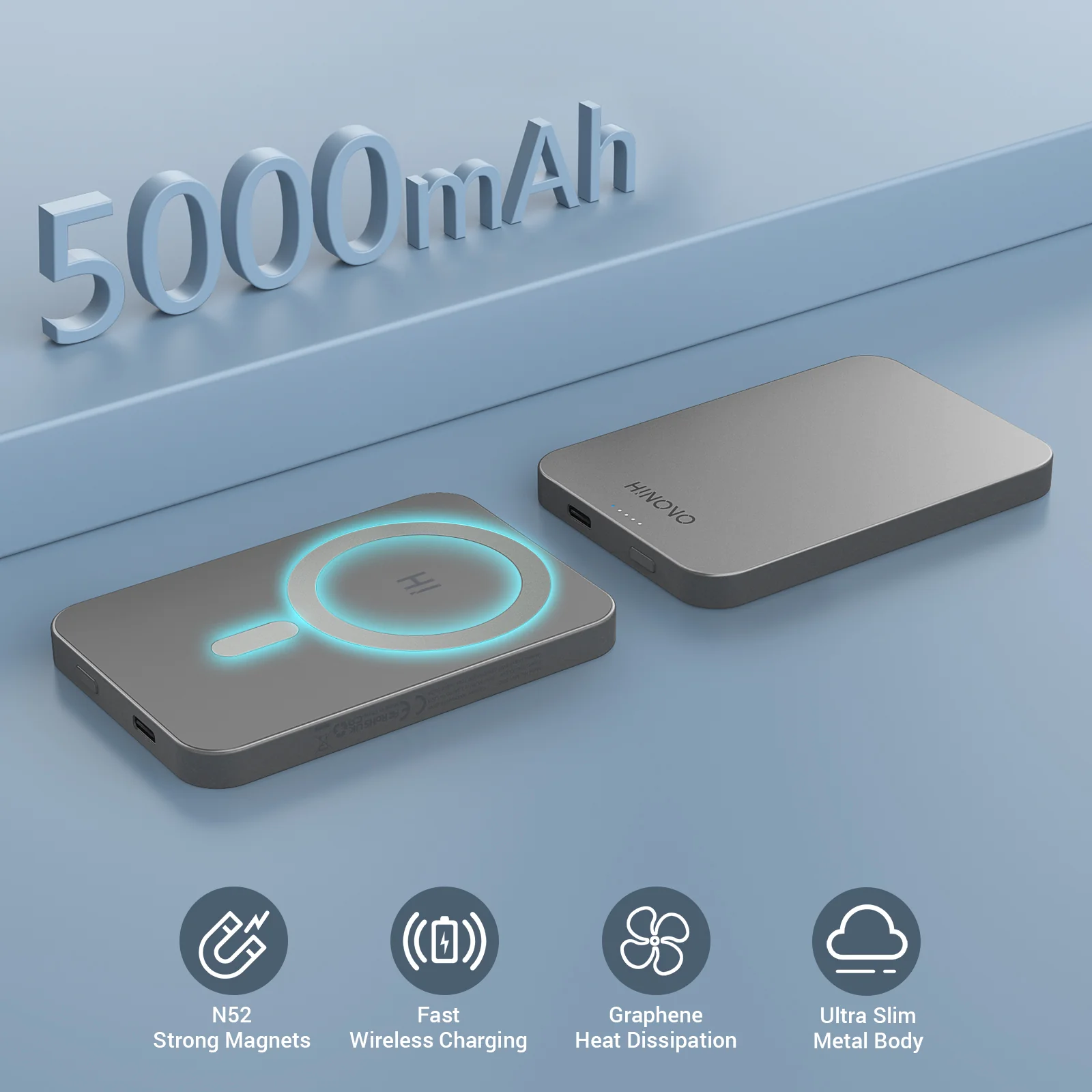 HINOVO Cargador portátil magnético Banner