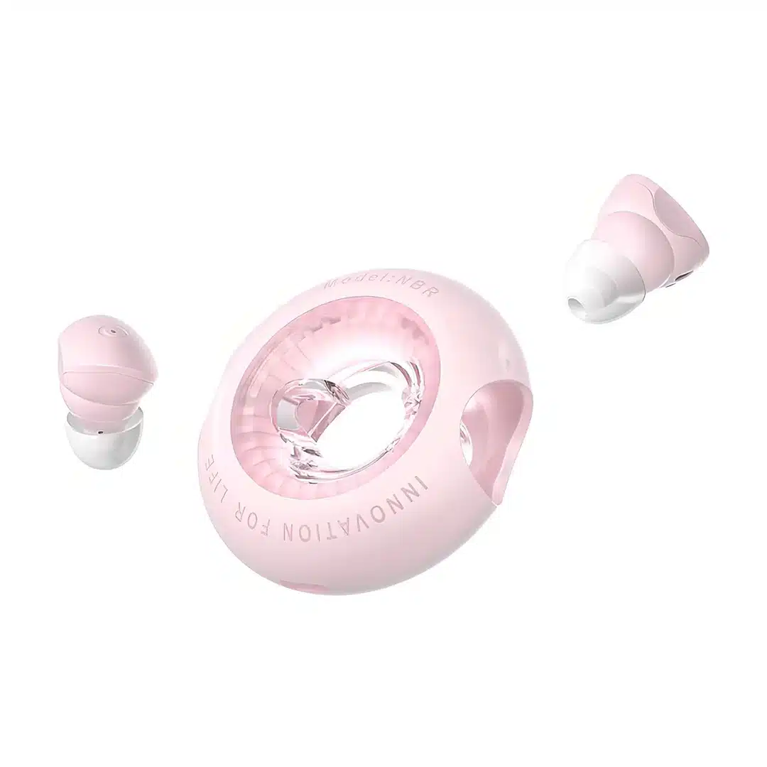 auriculares_bluetooth_nbr_frente_lateral_auriculares_rosa rosado Auriculares Bluetooth NBR Vention