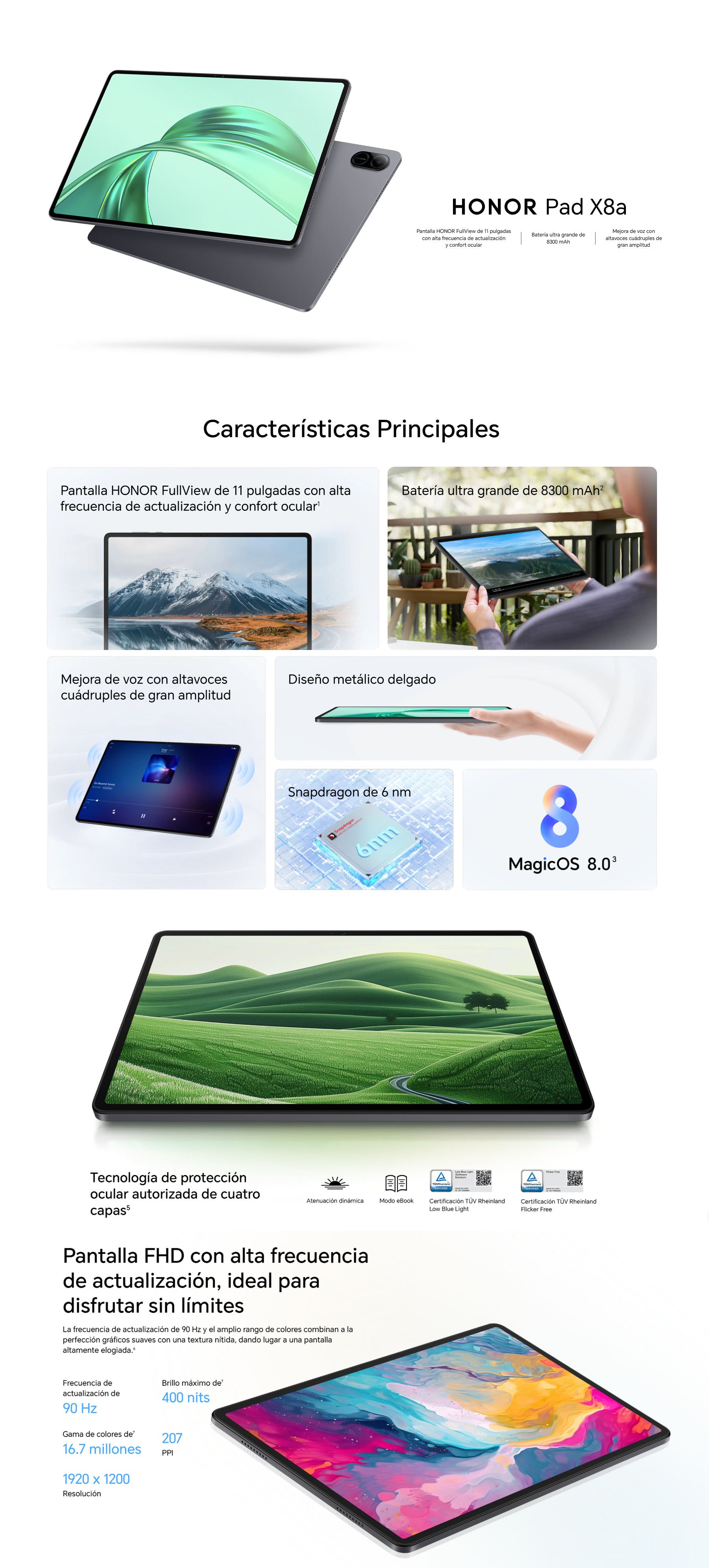 Honor pad x8a