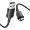 Cable Vention 3A USB-A 2.0 a USB-C Negro