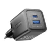 Cargador de Pared Vention USB-C + USB-A Negro